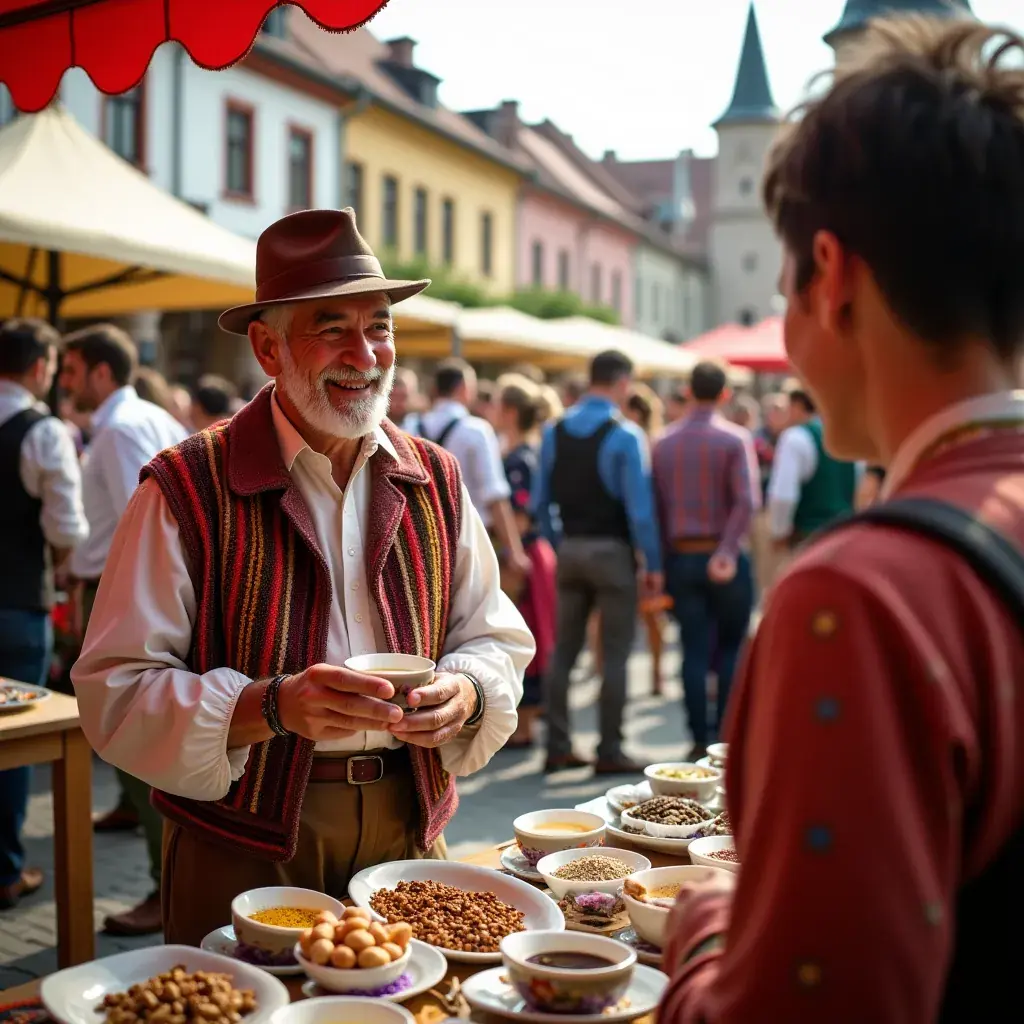 Bio gyógynövényekből készült teáscsésze, mellette friss zöld levelek.